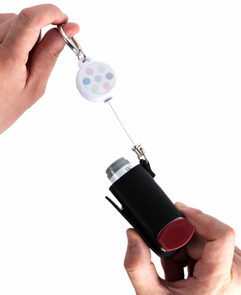 引き込み式のキー チェーンが付いている吸入器旅行箱、屋外のとき、急なアクセスの吸入器(喘息の吸入器無し)