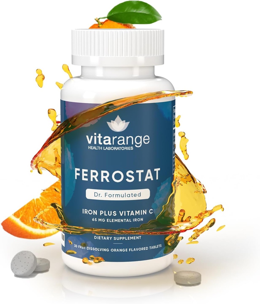 胃の患者のためのビタミンCの65mgのChewable鉄–ビタミンCの30日のBariatric鉄–非便秘の穏やかな鉄-オレンジ