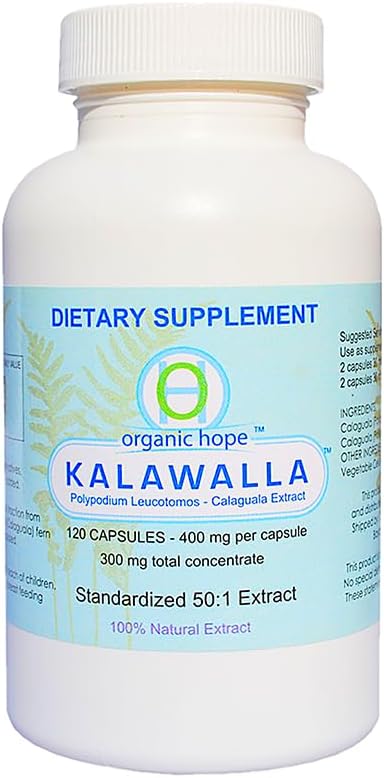 (Calaguala) 免疫システムサポートのためのポリポジウムのロイコトモス、最も高い効力50:1のエキス400mg。 (120ベジギーキャップ)