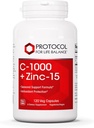 ライフバランスC-1000 +亜鉛-15のためのPROTOCOL - ビタミンC&亜鉛Bisglycinate - 免疫サポートサプリメント - 抗酸化剤サプリメント - アスコルビン酸 - 120ベジカプセル