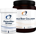 健康コラージュパウダー&女性のプロバイオティックバンドルのためのデザイン - ProbioMed Women(30カプセル)グアットヘルス&腟サポートプロバイオティクス - 全身コラージュ(390g)骨のためのペプチド、関節&皮膚