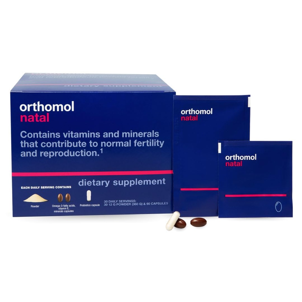 Orthomol Natal、豊饒、妊娠および授乳、広範囲のビタミン、ミネラル及び精巣栄養素30の計算(パッケージ1)