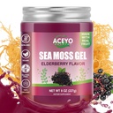 (8 OZ)海の苔のゲルの有機性未加工ElderberryはアイリッシュSeamosの人の女性の自然なビーガン102のビタミンおよび鉱物の野生収穫された非GMOの免疫の防衛ブースターLungの甲状腺の消化器サポートを風味付けました