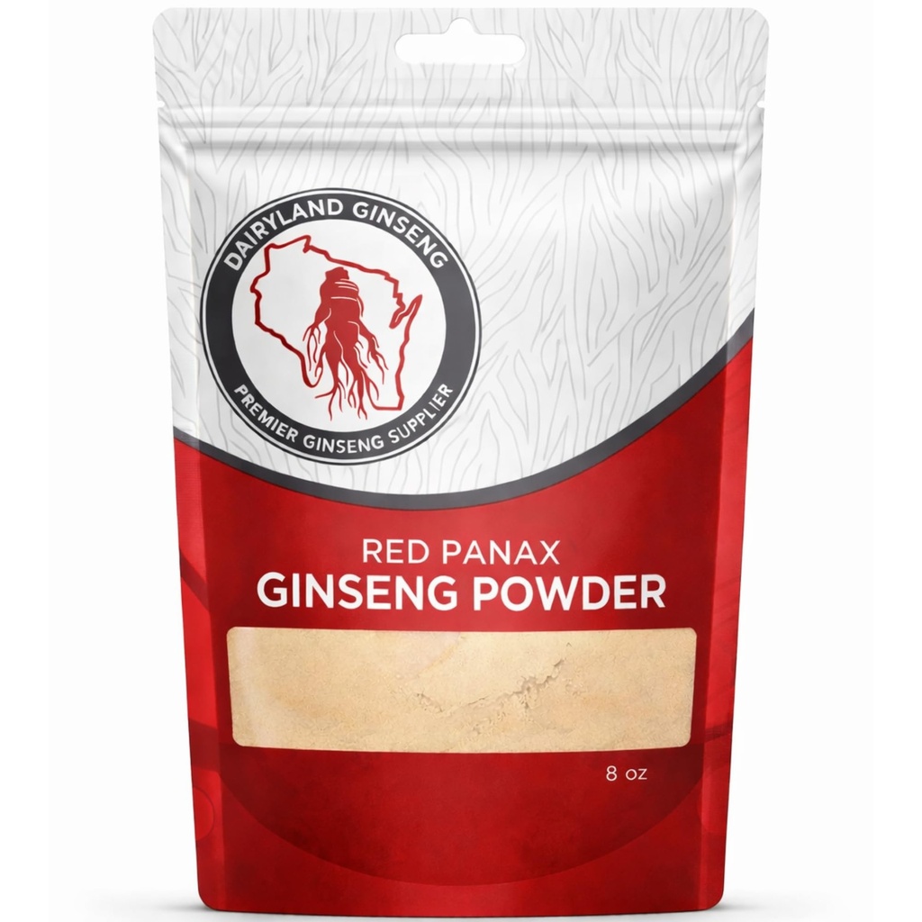 自然なジンセノシド(8 oz)が付いている赤いPanaxのGinsengの粉-サポート健康なエネルギー、Vitality、気分および多く、スムージー、コーヒーまたは飲み物のための韓国のPanaxのGinsengの根の粉(1パック)