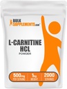 BulkSupplements.com L-カルニチンHClパウダー - カルニチンサプリメント、カルニチンパウダー、L-カルニチン500mg - アンフレーバー&グルテンフリー、サービングあたりの500mg、1kg(2.2ポンド)(パッケージ1)