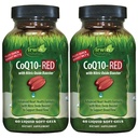 Irwin Naturals CoQ10-RED - 60液体軟ゲル、2のパック - 硝酸酸化物ブースターによる高度な心臓健康サポート血流をサポート - 60トータルサービング