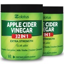 Zolotus Apple Cider Vinegarカプセル32in1、Turmeric、シナモン、ミルクアザミ、Berberine、Elderberry、Quercetin - (2パック) 60カプセル