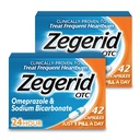 ゼジェリドOTC、24時間ハートバーンリリーフ、酸リフラックス薬およびアントエイド、Frequent Heartburn、Omeprazole 20mg +重炭酸ナトリウム、プロトンポンプ阻害剤(PPI)、2つの42ctカートン