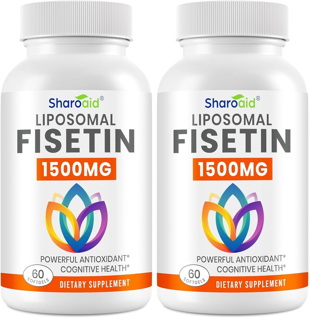 1500mg Fisetinの補足-Liposomal配達、98%の純粋なFisetinの健康な老化のためのポリフェノールの酸化防止剤、非GMO - 2本のびん、大人のための120のSoftgels