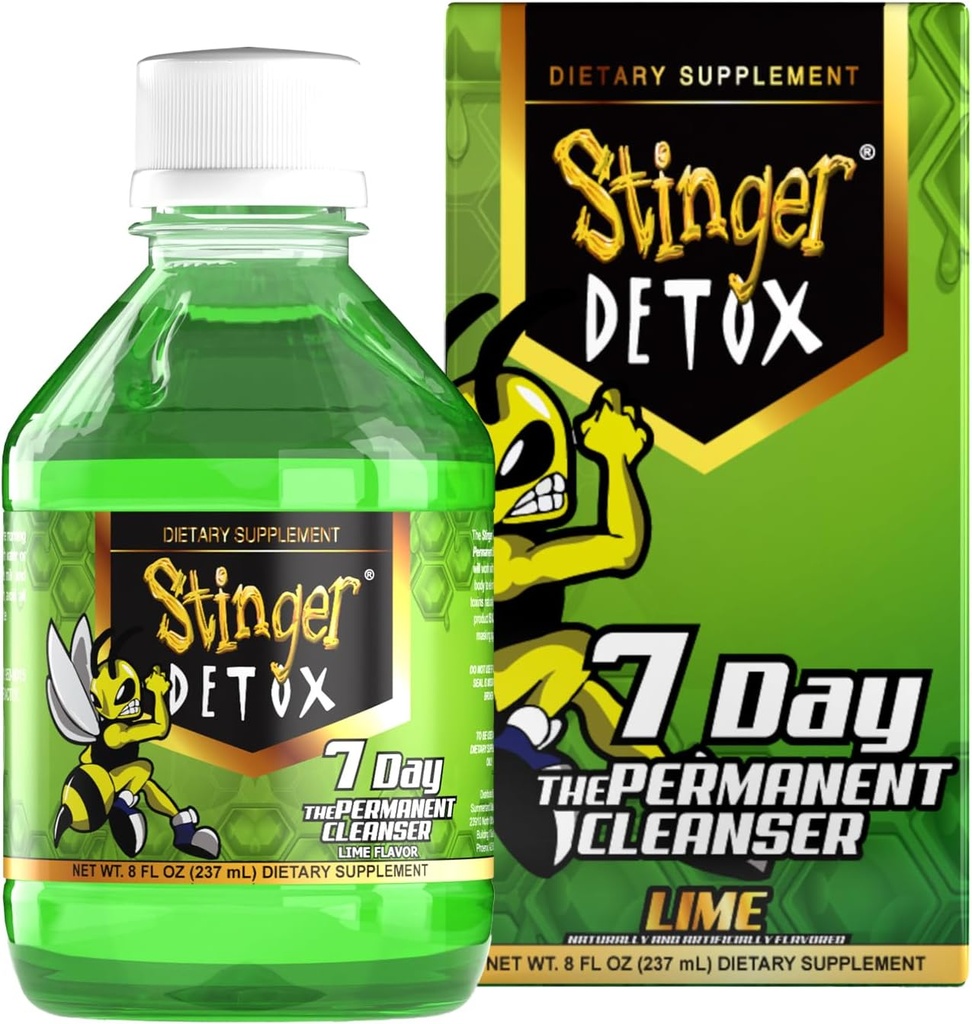 Stinger Detox 7日間の永久的な飲み物 – ライム味 – 8 FL OZ