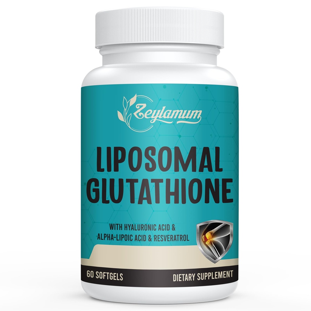 2400のMGのLiposomalのグルタチオンのSoftgels、最高の吸収、活動的な形態のL-グルタチオンによって減られる(GSH)、Hyaluronic酸、Resveratrol、Detox、頭脳、免疫システム、60のSoftgelsのためのマスターの酸化剤