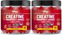 男性と女性のためのクレアチンモノハイドレートガミー5000mg - 180Chewableクレアチンアドバンスコンプレックスタウリン&B12ガミーストロベリー風味 | プレワークアウトジムサプリメント| ハラール | ビーガン | (2ヶ月の供給)
