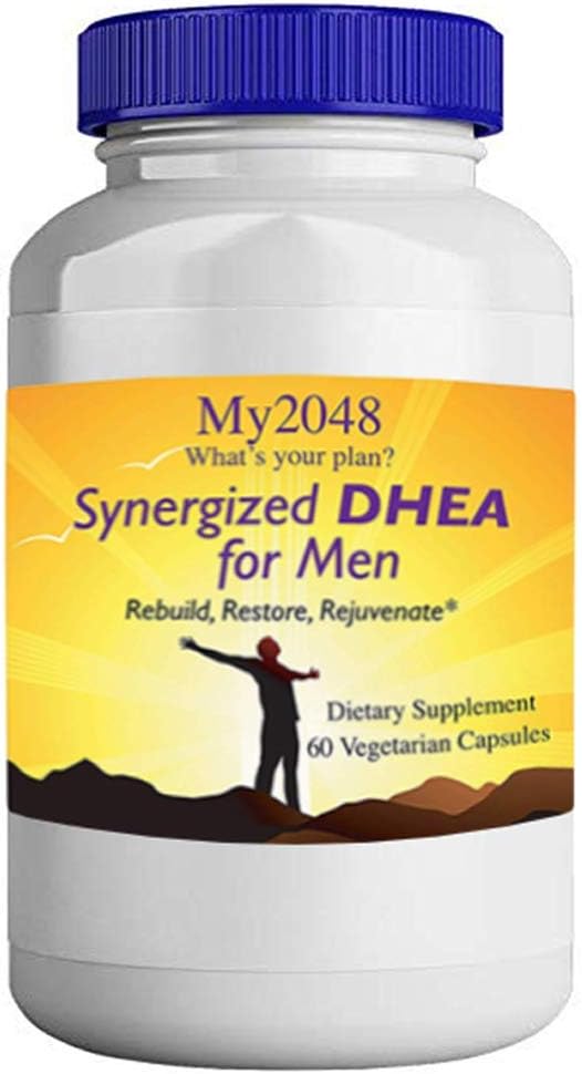 男性のためのDHEA - ベジタリアンカプセル、60カウント、ホルモンバランス、25 mg DHEA、50のmgアルファリポ酸、50のmg DIM DiindolylmethaneのSynergized