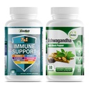 GreeNatr 7-in-1免疫ビタミンC、ビタミンD3、亜鉛50mg、ケルセチン、有機アシワガンダカプセルと組み合わせて、吸収性を高めるためにブラックペッパーを特徴とする