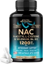 NAC サプリメント | セレン | B6 | B12 - 抗酸化剤, 免疫サポート - N アセチル Cysteine 600 カプセルあたり mg, 1200 アメリカ製 - 非GMO, グルテンフリー, 完全菜食主義者の - 120 キャップ, 2 ヶ月の供給