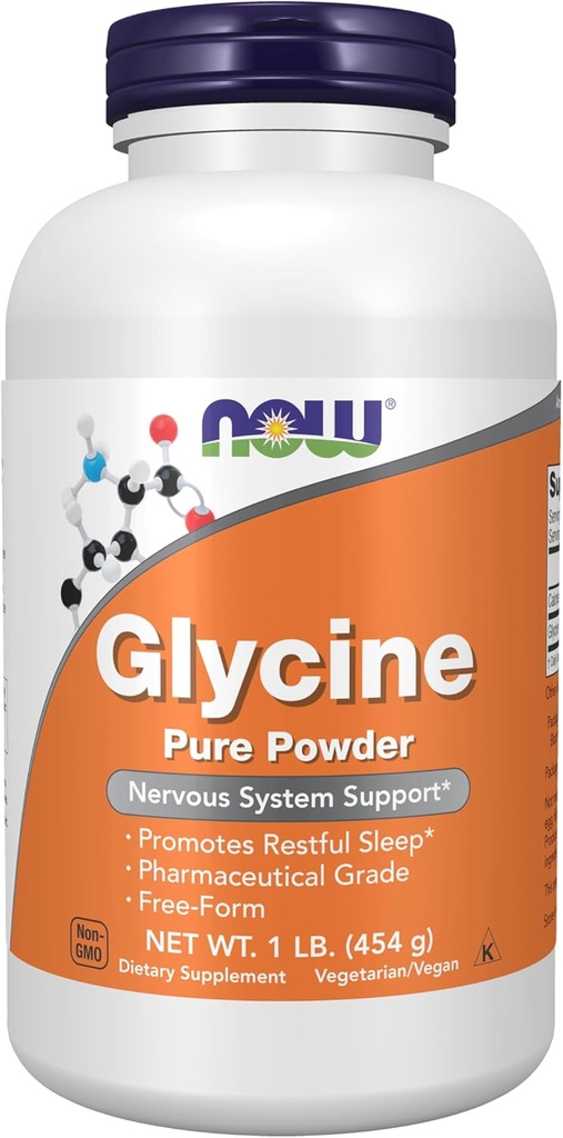 NOWの食糧は、Glycineの純粋な粉、残りの睡眠を促進します*、Neurotransmitterサポート*、1ポンドを補います