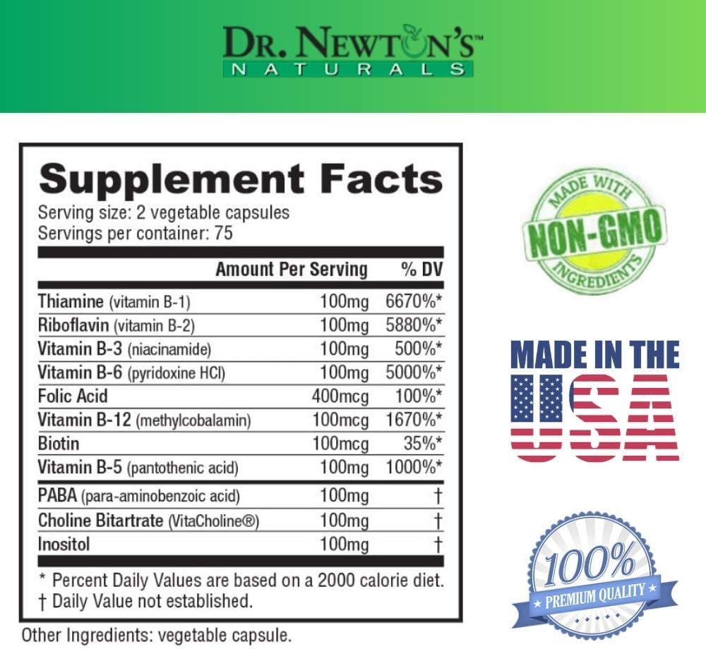 Vital B100ビタミンBの複雑な補足60のカプセル