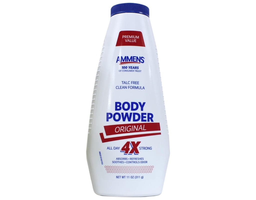 Ammens ボディ粉 Talc の自由な元の方式 11oz