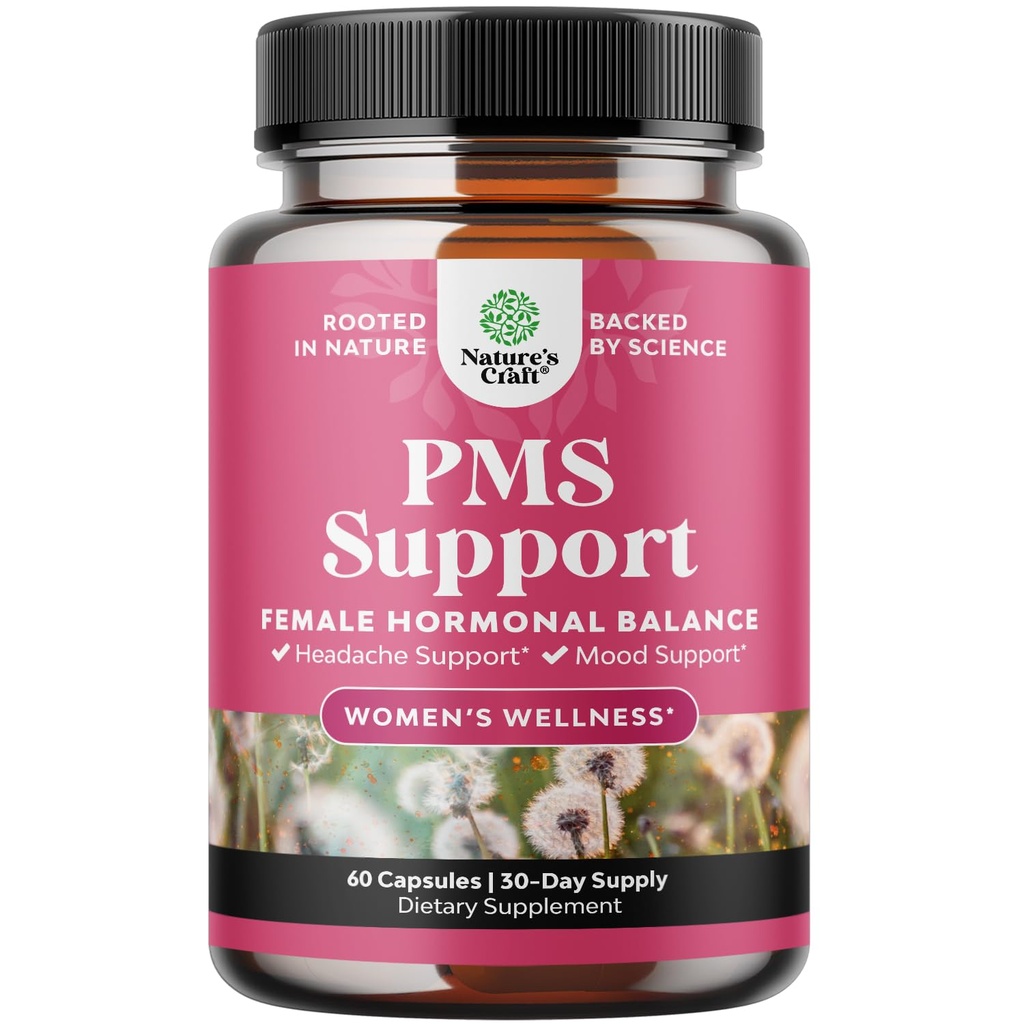 女性のためのPMSサポートサプリメント - 女性のためのホルモンバランス & DIMと月経の不快感, チェストベリー, ブラックコホッシュ & アシュワガンダ - 期間のクランプアイゼ, 更年期ブロッティング, 気分のスイング - 60 Ct