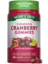 Nature's Truth Cranberry Gummies | 60 カウント | ヴィーガン、非GMO&グルテンフリーサプリメント | クランベリーマンゴーフレーバー
