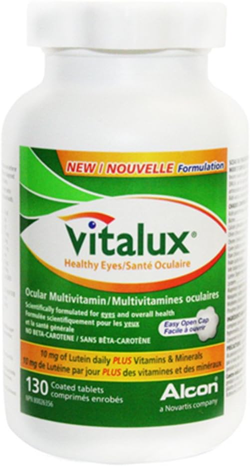 Vitaluxの健康な目の5mgのルテイン、130のタブレットが付いているOcularのMultivitamin