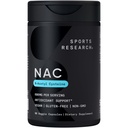 スポーツ研究N-アセチルL-Cysteine(NAC)600mg、90 Veggieカプセル - ビーガン、非GMO、グルテンフリー。 レモンアロマ