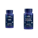 ライフエクステンションTMG 500mg - Trimethylglycineサプリメント - 健康なホモシステインレベルとN-アセチル-L-Cysteine(NAC)、免疫、呼吸器、肝臓の健康、NAC 600mg