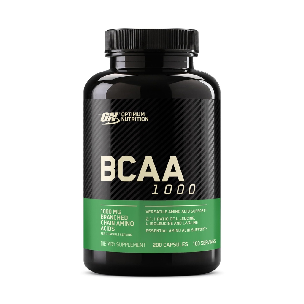 最適の栄養物のインスタント化された BCAA の分岐させた鎖の本質的なアミノ酸のカプセル、1000mg、200 の計算