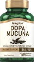 ピッピングロック DOPA マグナ カプセル | 180 カウント | 15% L-DOPA | マグナ プルリエンス エキス | 非GMO、グルテンフリーサプリメント