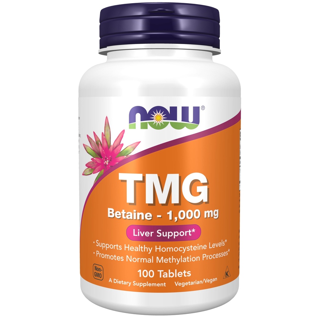 NOWの食糧余分強さTMG 1,000のmgタブ、100のct