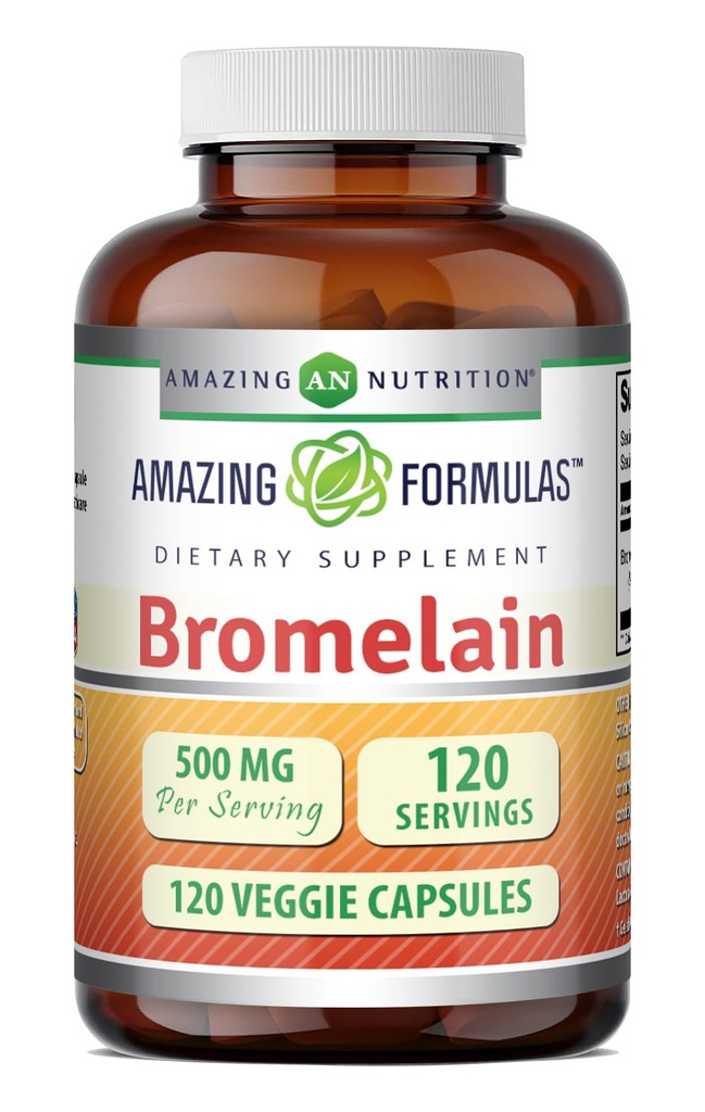 アメイジング・フォーミュラ・ブレムレイン・サプリメント | 500 Mg / サービング | Veggie Capsule | Non-GMO | グルテンフリー | アメリカ製 | ベジタリアン向け(1パック | 120カウント)