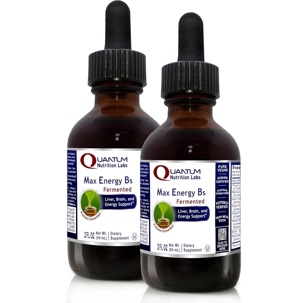 Quantum Nutrition Labs Max Energy B's - 2 Fl Oz (パッケージ 2)
