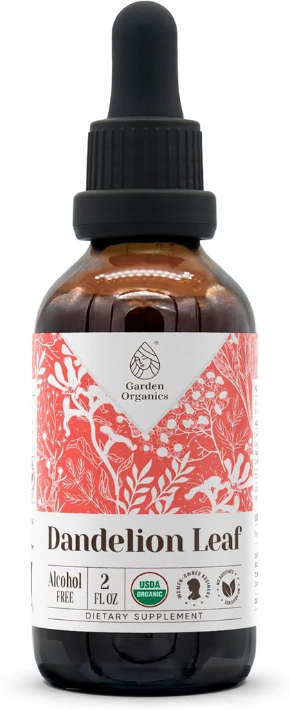 Dandelion リーフ USDA オーガニック アルコールフリー エキス | 栄養補助食品、高周波焼入れ、消化器系 | 天然認定有機タンポリーフ(Taraxacum Officinale) 乾燥葉 2 oz