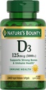 Nature's Bounty Vitamin D3 5000 IU Softgels, 急速なリリース, 免疫サポート, ビタミンDサプリメント, 240 Ct