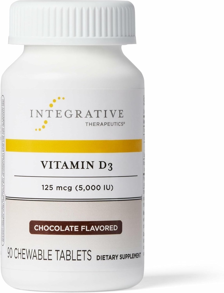 包括的な治療薬ビタミンD3 125 mcg - 骨の健康と免疫サポートのためのビタミンDサプリメント* - グルテンフリー&乳液フリー - チョコレート風味、90Chewableタブレット(90のサービング)