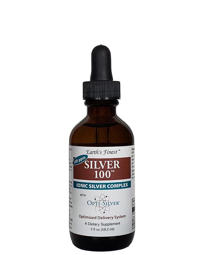銀100イオニックシルバーコンプレックス(Opti-Silverオプティマイザ対応) - 100 ppm、2oz (59.2mL) - Dropper