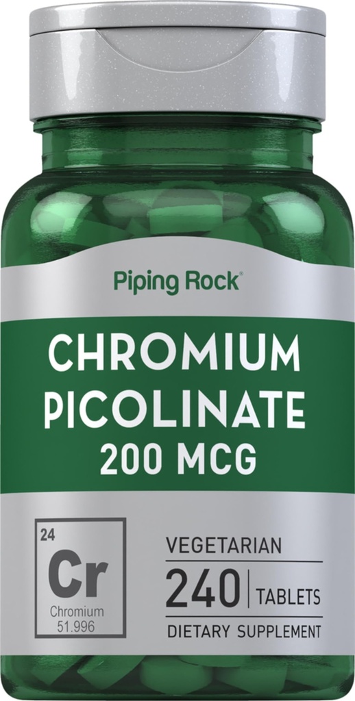 ピッピングロッククロムピコリネート200mcg | 240錠 | ベジタリアン・ノンGMO・グルテンフリー対応商品