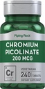 ピッピングロッククロムピコリネート200mcg | 240錠 | ベジタリアン・ノンGMO・グルテンフリー対応商品