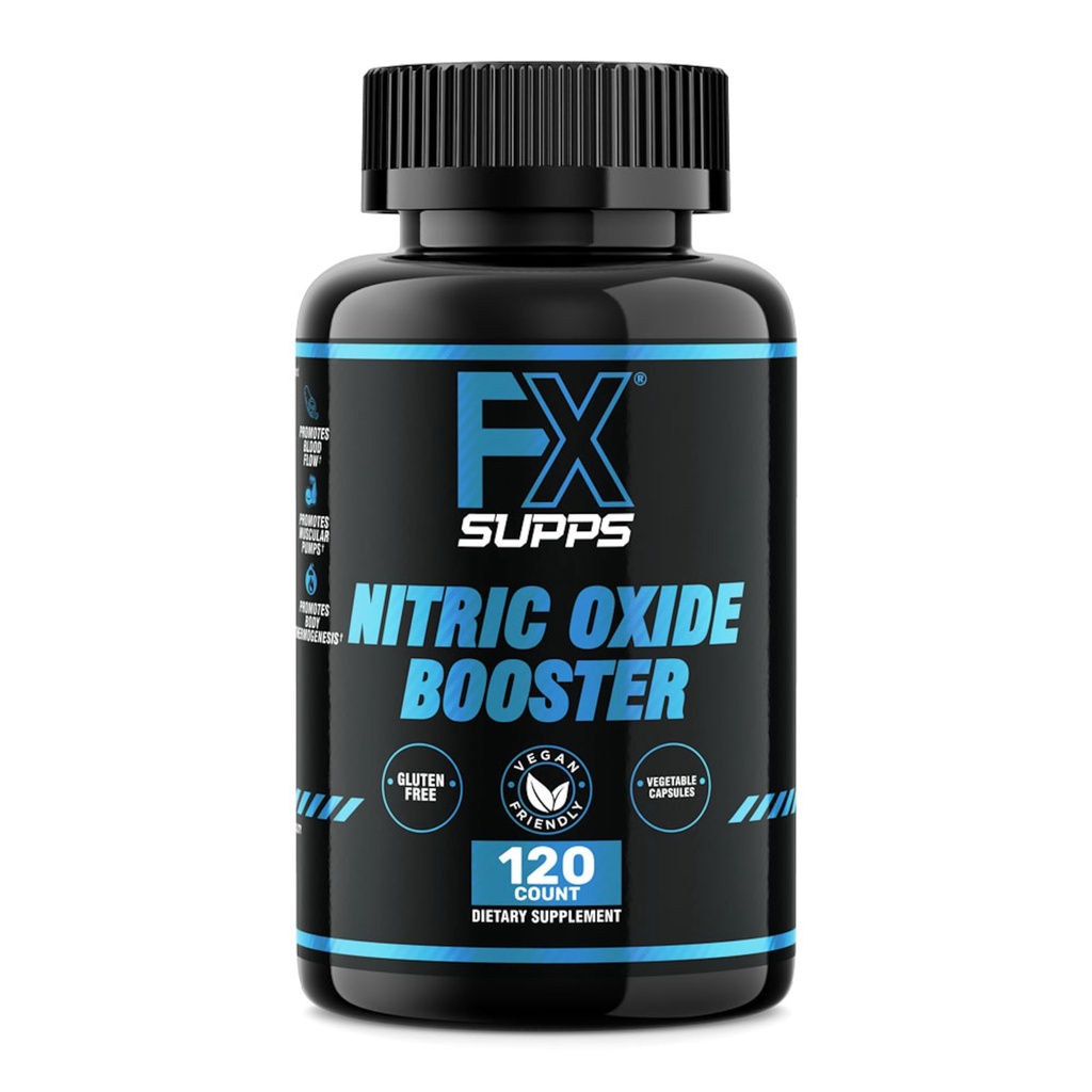 FX SUPPS Nitric Oxide サポート | 男性と女性のためのプレワークアウトサプリメント – 120 カプセル – 持久力のためのアルギニンと, ワークアウト パフォーマンス & 循環サポート
