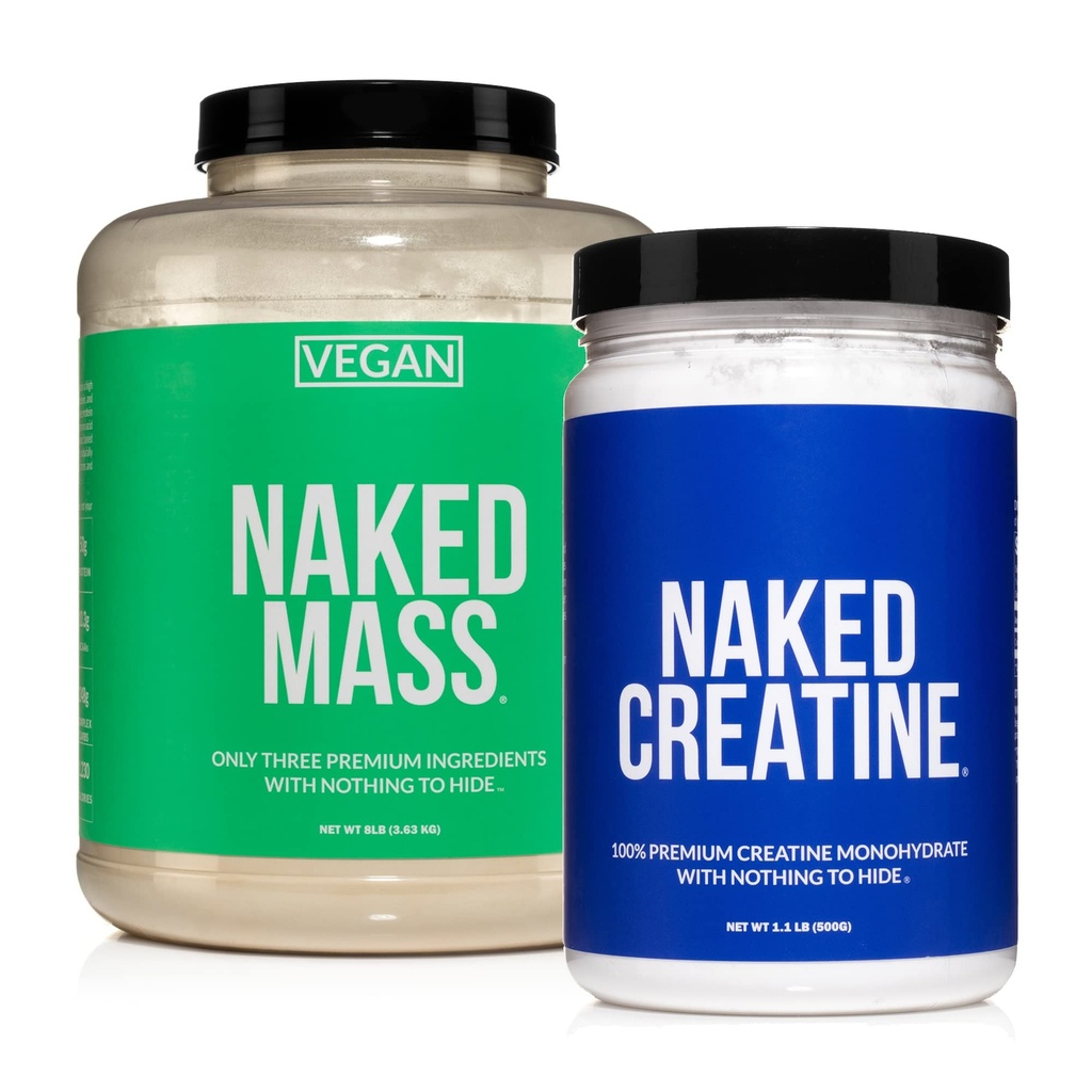 NAKED大豆フリープロテインバンドル: 8LBビーガンマスクレアチン