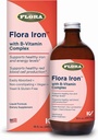 Flora Iron - Vegan Liquid Iron Supplement with B Vitamins - Offers Red Blood Cell & Energy Support - Yeast-Free & Gluten-Free - Delicious Fruit Juice Base - 15 fl. oz. Glass Bottle