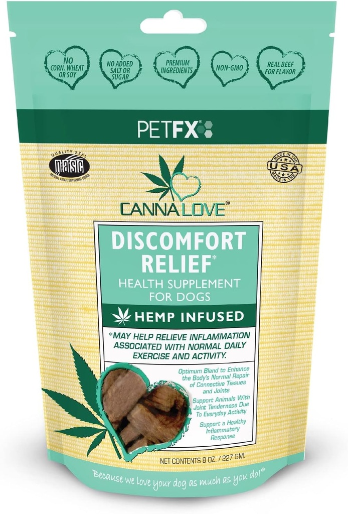 CannaLove Discomfort Relief Hemp Infused Supplement Sticks - 8oz Bag, Doctor Formulated