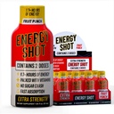 フルーツパンチエクストラ強度エネルギーショット 12 pk – 260 mg ナチュラルカフェイン B12 B6 – エネルギー & フォーカス サポート – 2 サービング砂糖無料ゼロカロリーグリーンティー B-ビタミン 電解物 ビーガン – 1.93 fl oz
