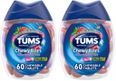 TUMSのChewyビットはChewable Heartburnの救助のためのAntacidのタブレットおよび酸の消化の救助、分類されたベリー- 60の計算(2のパック)を模倣します
