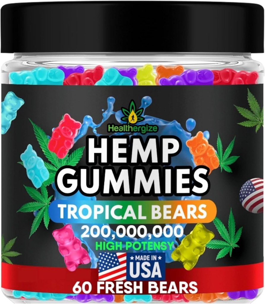Hemp Gummies自然救済、高効力のガミーベアの食用、平和とリラックス、就寝サポート、オメガ3 6 9 米国でのスリープメイドオイル