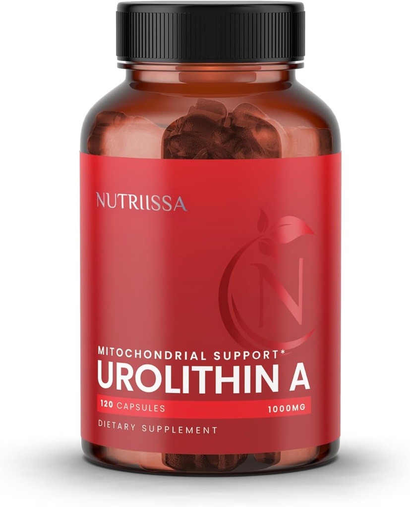 Nutriissa Urolithin A 1000mg - 高度な細胞の若返り、筋肉の強さ - 純度のために証明されるEPEB - ビーガン、120カプセル