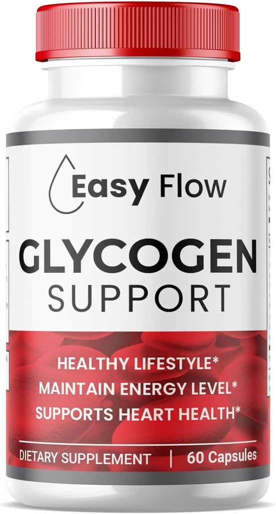 (1パック) Easy Flow Glycogen、EasyFlow Glycogenサポートカプセル、Glycoオプティマイザフォーミュラ、自然血液容器クリーナー、Premium Easy Flow Glycogenサポート(60カプセル)