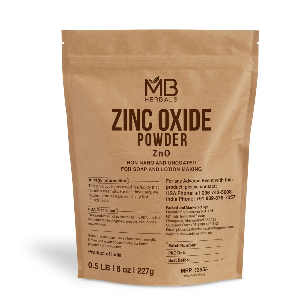 MBの草の亜鉛酸化物の粉8のoz   Uncoated及びNon-Nano   DIYの日焼け止めのローション及びクリームのための