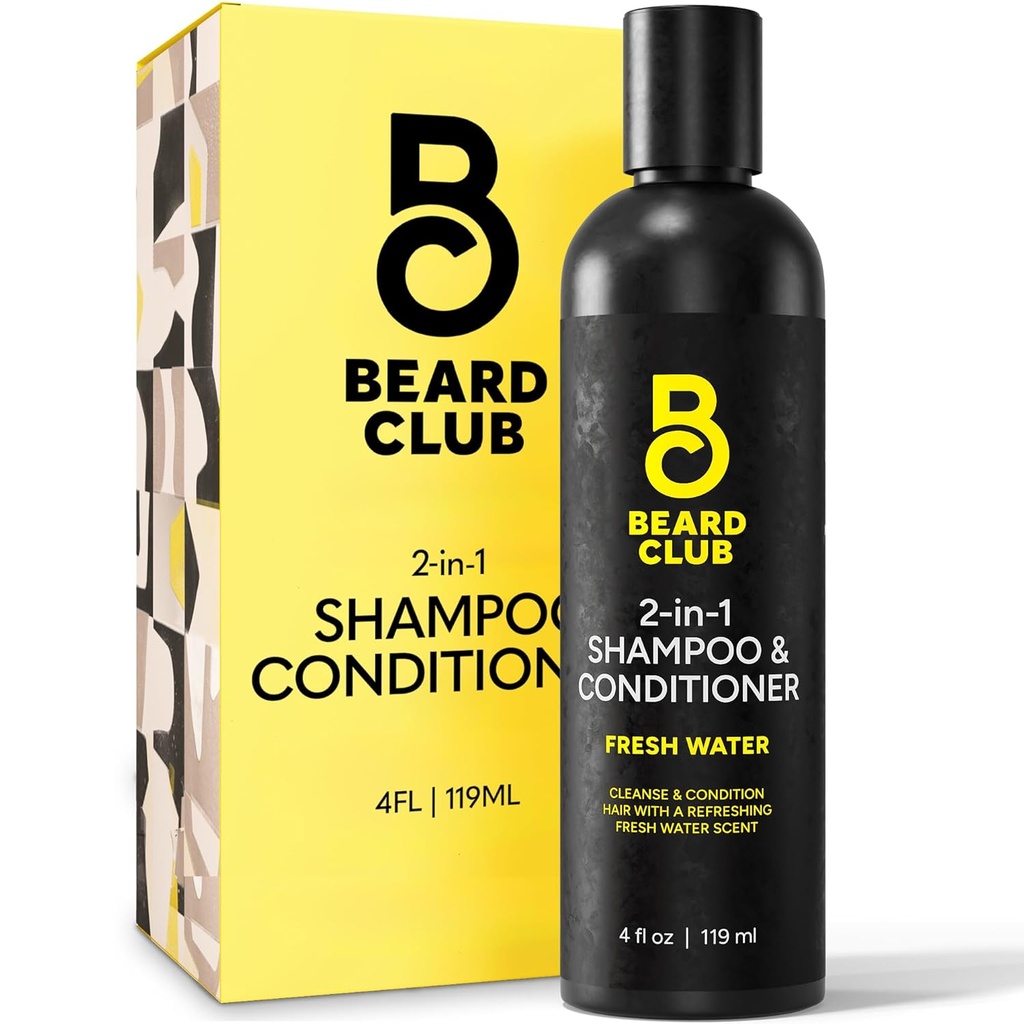 ベアードクラブメン2 in 1 シャンプー&コンディショナーセット - 硫酸塩フリー、保湿、Citrus Scented for Curly Hair Care and Dry Scalp Care