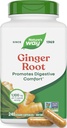 Nature's Way Ginger Rootは、カプセルあたり550mg、消化性快適性*は、モーション関連性吐き気*、1,100mg/ 2カプセル、非GMOプロジェクト検証、ビーガン、240カウント(パッケージ5月Vary)